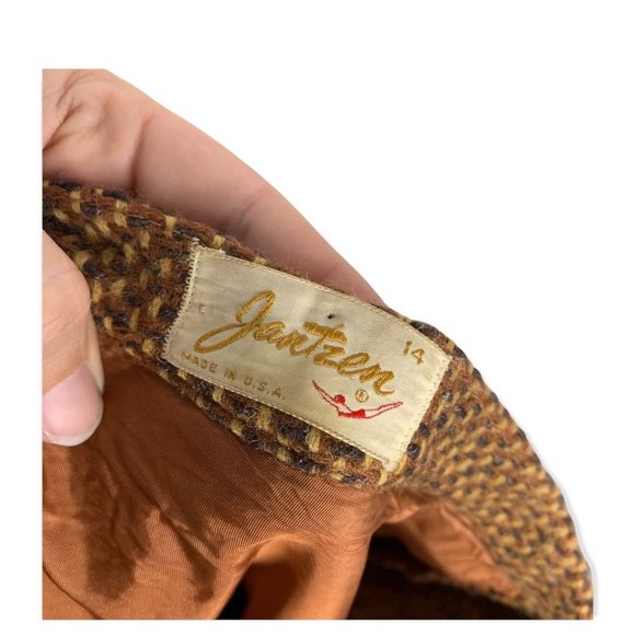 Vintage 50s Jantzen Tweed Below Knee Pencil Skirt Medium - Picture 11 of 11